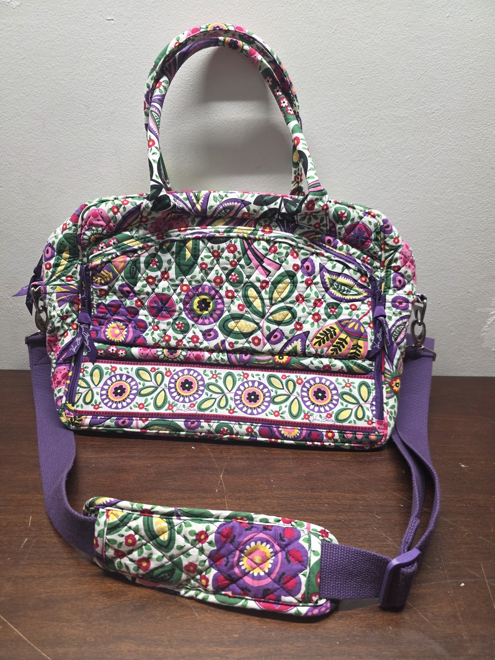 Vera Bradley Laptop bag retired "Viva La Vera" quilted pattern